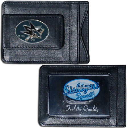 NHL - San Jose Sharks Leather Cash & Cardholder-Wallets & Checkbook Covers,Cash & Cardholders,NHL Cash & Cardholders-JadeMoghul Inc.