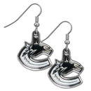 NHL - Vancouver Canucks Chrome Dangle Earrings-Jewelry & Accessories,Earrings,Dangle Earrings,Dangle Earrings,NHL Dangle Earrings-JadeMoghul Inc.