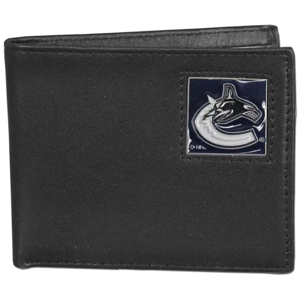 NHL - Vancouver Canucks Leather Bi-fold Wallet-Wallets & Checkbook Covers,Bi-fold Wallets,Window Box Packaging,NHL Bi-fold Wallets-JadeMoghul Inc.