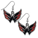 NHL - Washington Capitals Chrome Dangle Earrings-Jewelry & Accessories,Earrings,Dangle Earrings,Dangle Earrings,NHL Dangle Earrings-JadeMoghul Inc.