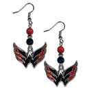 NHL - Washington Capitals Fan Bead Dangle Earrings-Jewelry & Accessories,Earrings,Fan Bead Earrings,NHL Fan Bead Earrings-JadeMoghul Inc.