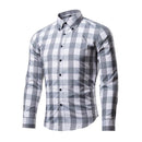 Nibesser 2018 Dress Plaid Business Men Shirts Long Sleeve Classic Camisa Shirt Masculina Shirts Casual Slim Fit Chemise Homme-21-XL-JadeMoghul Inc.