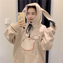 NiceMix Women Autumn Thick Loose Sweatshirt Harajuku Letters Printed Lovely Frog Casual Hooded Hoodies Pullover Female Thicken C AExp