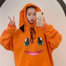 NiceMix Women Autumn Thick Loose Sweatshirt Harajuku Letters Printed Lovely Frog Casual Hooded Hoodies Pullover Female Thicken C AExp