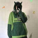 NiceMix Women Autumn Thick Loose Sweatshirt Harajuku Letters Printed Lovely Frog Casual Hooded Hoodies Pullover Female Thicken C AExp