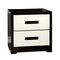 Nightstands and Bedside Tables Rutger Contemporary Style Nightstand, White & Black Benzara