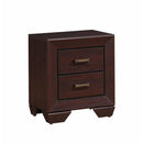 Nightstands and Bedside Tables Side Nightstand, Dark Cocoa Brown Benzara