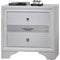 Nightstands and Bedside Tables Stylish 3 Drawers Wood Nightstand By Naima , White Benzara