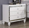 Wooden Night Stand With 3 Drawers In White