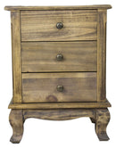 Nightstands Modern Nightstands - 18" X 14" X 24" Rustic Wood (Pine) Nightstand with Drawers HomeRoots