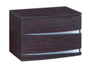 Nightstands Rustic Nightstands - 16.5" Exquisite Wenge High Gloss Nightstand HomeRoots
