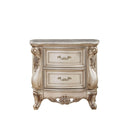 Nightstands Rustic Nightstands - 20" X 34" X 32" Antique White Wood Nightstand w/Marble Top HomeRoots