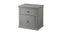 Nightstands Spacious Fabric Upholstered Wooden Nightstand with Two Drawers, Light Gray Benzara