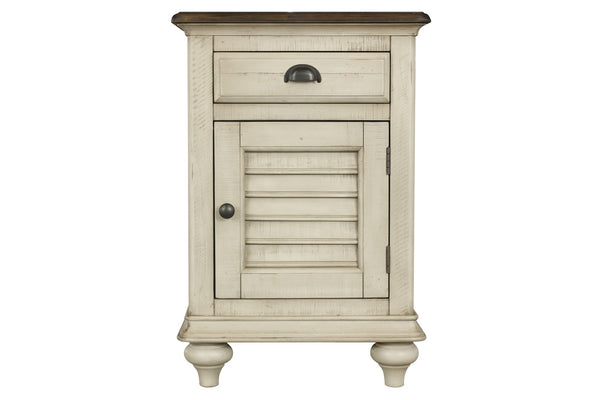 Nightstands White Nightstand - 20" x 17" x 30" Two Tone, Solid Wood, Small Nightstand HomeRoots