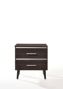 Nightstands Wood Nightstand - 15" X 22" X 23" Cherry (High Gloss) Wood Veneer (Paper) Nightstand HomeRoots