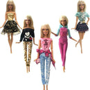 NK 5 Pcs./Set Doll Fashion Outfits Daily Wear Casual Dress Shirt Skirt Dollhouse Clothes for Barbie Doll Accessories 5G JJ JadeMoghul Inc.