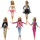 NK 5 Pcs./Set Doll Fashion Outfits Daily Wear Casual Dress Shirt Skirt Dollhouse Clothes for Barbie Doll Accessories 5G JJ JadeMoghul Inc. 