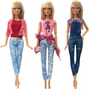 NK 5 Pcs./Set Doll Fashion Outfits Daily Wear Casual Dress Shirt Skirt Dollhouse Clothes for Barbie Doll Accessories 5G JJ JadeMoghul Inc. 