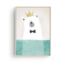 Nordic Cute Animals Bear Hippo Penguins A4 Diy Canvas Painting Print Poster Kids Room Wall Pictures For Living Room Home Decor JadeMoghul Inc.