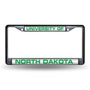 Black License Plate Frame North Dakota Black Laser Chrome Frame