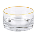 Novelty & Decorative Gifts Decorative Glass Bowls - Manhattan Bowl Dazzling Gold Rim 5.5" Badash