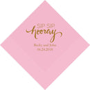 Printed Napkins Dinner - Rectangular Fold Classic Pink (Pack of 80)