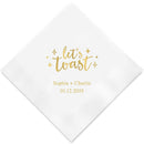 Printed Napkins Dinner - Rectangular Fold White (Pack of 80)