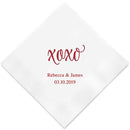 Printed Napkins Dinner - Rectangular Fold White (Pack of 80)