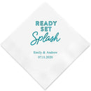 Printed Napkins Dinner - Rectangular Fold White (Pack of 80)