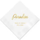 Printed Napkins Dinner - Rectangular Fold Black (Pack of 80)