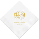 Printed Napkins Dinner - Rectangular Fold Black (Pack of 80)