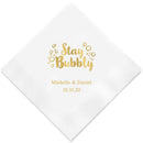 Printed Napkins Dinner - Rectangular Fold White (Pack of 80)