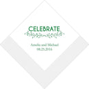 Printed Napkins Dinner - Rectangular Fold Silver Grey (Pack of 80)