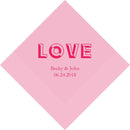 Printed Napkins Dinner - Rectangular Fold Hot Pink (Pack of 80)