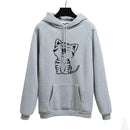 "Oh Yes" Printed Fleece Pullover Hoodie-17-S-JadeMoghul Inc.