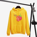 "Oh Yes" Printed Fleece Pullover Hoodie-black-S-JadeMoghul Inc.