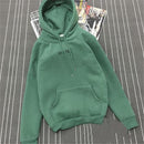 "Oh Yes" Printed Fleece Pullover Hoodie-green-S-JadeMoghul Inc.