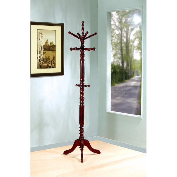 Old-Style Wooden Coat Rack With Spining Top, Brown-Coatracks and Umbrella Stands-Brown-Wood-JadeMoghul Inc.