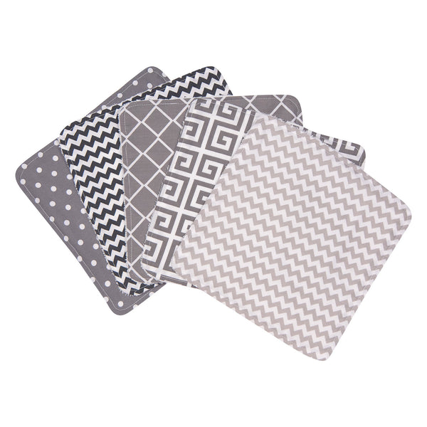 Ombre Gray 5 Pack Wash Cloth Set-GRAY OMBRE-JadeMoghul Inc.