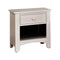 Omnus Wood Night Stand, White Finish-Nightstands and Bedside Tables-White-Wood-JadeMoghul Inc.