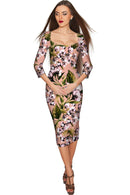 Ooh Darling Ooh Darling Lili Elegant Classy Floral Midi Dress - Women Lili Dress