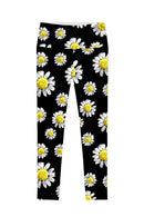 Oopsy Daisy Lucy Black Floral Performance Leggings - Women-Oopsy Daisy-XS-Black/White-JadeMoghul Inc.