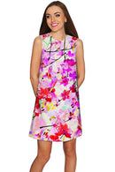 Orchid Caprice Orchid Caprice Adele Pretty Pink Floral Shift Dress - Women Adele Shift Dress