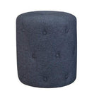 Ottomans Blue Ottoman - 17" X 17" X 18" Blue Polyester Ottoman HomeRoots