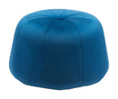 Ottomans Blue Ottoman - 24.8" x 24.8" x 15.4" Blue, Velvet, Wood, Ottoman HomeRoots