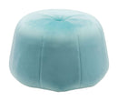 Ottomans Blue Ottoman - 24.8" x 24.8" x 15.4" Light Blue, Velvet, Wood, Ottoman HomeRoots
