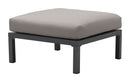 Ottomans Grey Ottoman - 28" x 28" x 16.9" Dark Gray & Gray, Polyresin, Powder Coated Aluminum, Ottoman HomeRoots