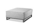 Ottomans Grey Ottoman - 40" X 36" X 16" Gray Aluminum Ottoman HomeRoots