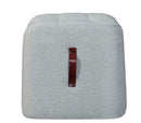 Ottomans Round Ottoman - 17" X 20" X 16" Mint Polyester Designer Ottoman HomeRoots