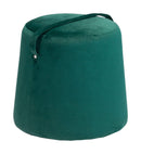 Ottomans Tufted Ottoman - 15" x 15" x 13" Green, Velvet, MDF, Cottonwood, Paperboard, Ottoman HomeRoots